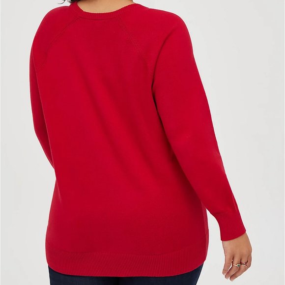 ❤️NWT VINTAGE TORRID SWEATER - DANCING SKELETON HOLIDAY CHRISTMAS LIGHTS TREE - Picture 3 of 16